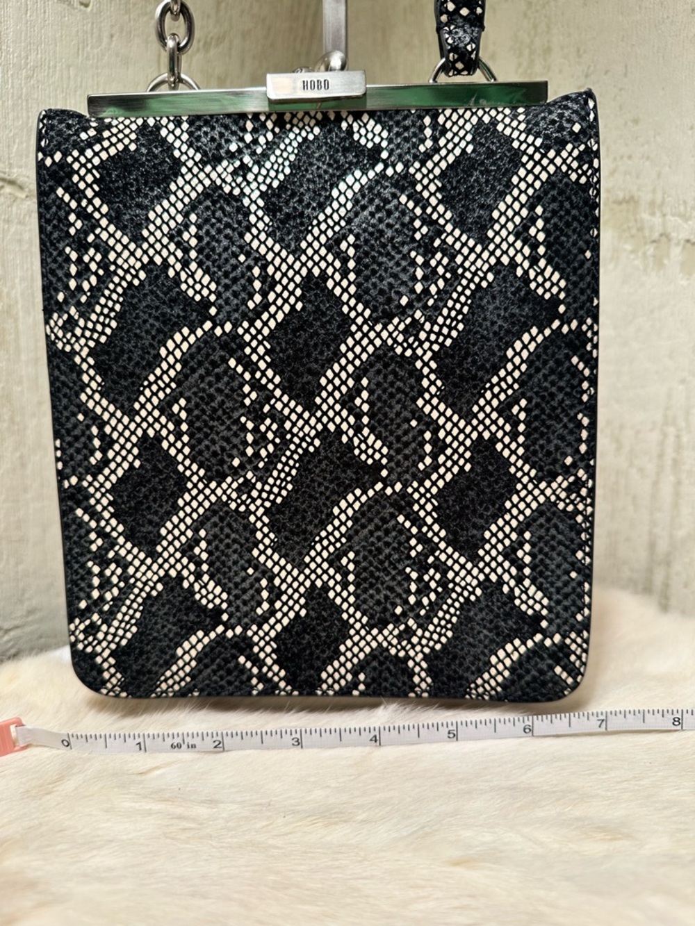 HOBO Black & Cream Snake-Print Mini Crossbody - Picture 2 of 9